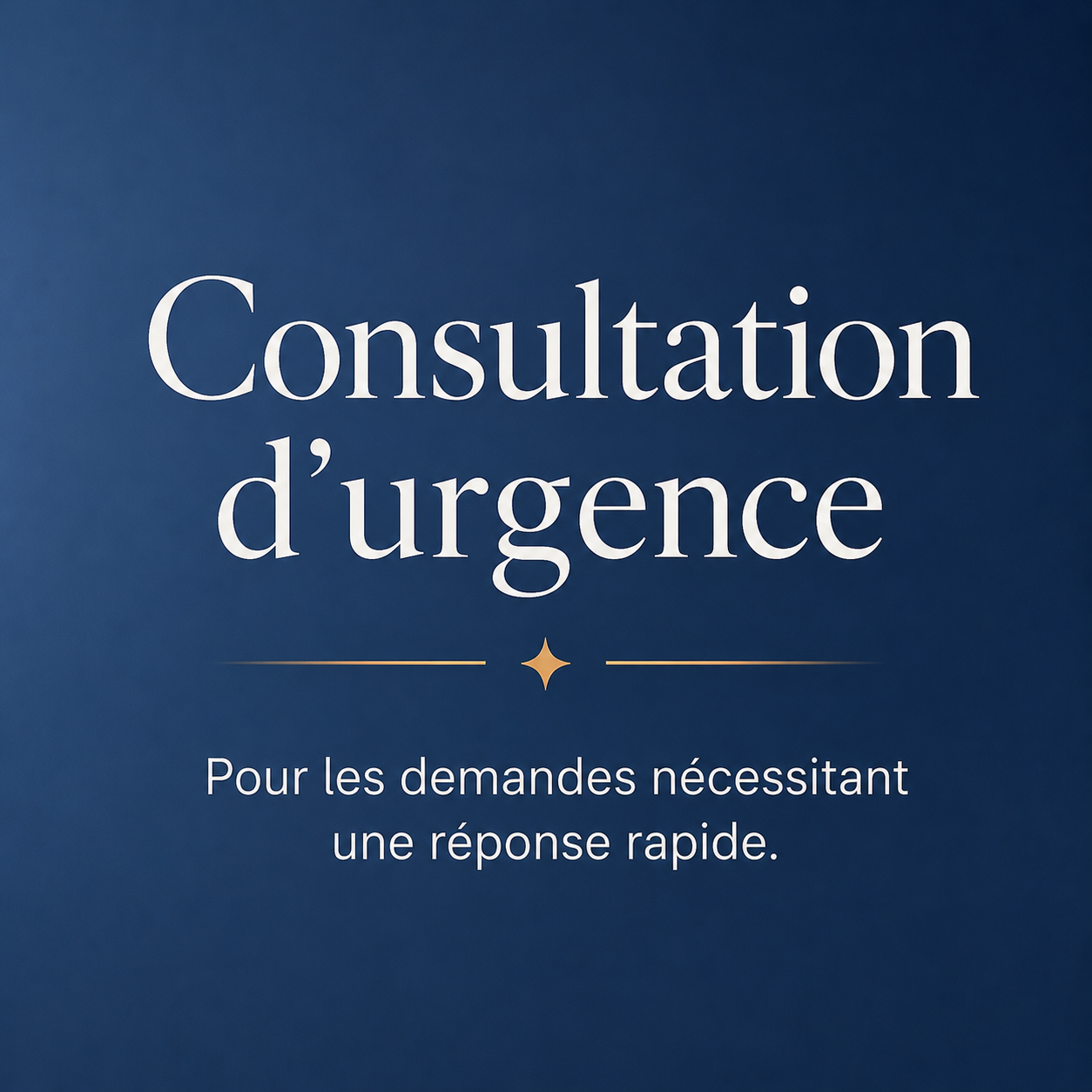 Consultation d'urgence